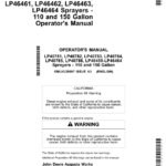 John Deere LP40781, LP40782, LP40783, LP40784, LP40785, LP40786 Sprayer - 110 Gallon Operator's Manual (OMLVU25697) - Image 1