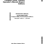 John Deere 3033R, 3038R & 3045R Compact Utility Tractors (Export Edition) Operator's Manual (OMLVU28871) - Image 1