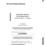 John Deere 52 Inch Rotary Broom Operator's Manual (OMLVU31286) - Image 1