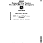 John Deere 2026R Compact Utility Tractors Operator's Manual (OMLVU33877) - Image 1