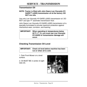 John Deere F911 Front Mower (100001-) Operator's Manual (OMM111479) - Image 2