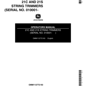 John Deere 21C, 21S Cutter Trimmer Operator's Manual (OMM112772) - Image 1