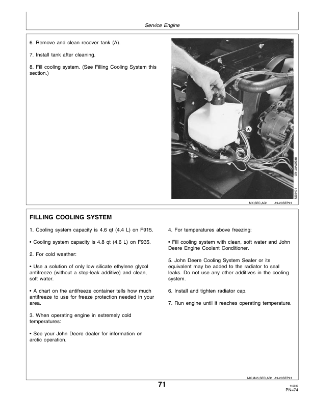 John Deere F915, F935 Front Mower (010001-) Operator's Manual (OMM113938)