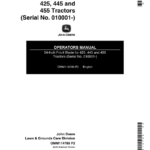 John Deere 54 Inch Front Blade (010001-040000) Operator's Manual (OMM114789) - Image 1
