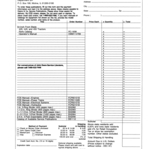 John Deere 54 Inch Front Blade (010001-040000) Operator's Manual (OMM114789) - Image 2