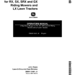 John Deere 2-Bag Grass Bagger for RX, SX, SRX, GX Riding Mowers, LX Lawn Tractors Operator's Manual (OMM115491) - Image 1