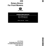 John Deere 246 Rotary Broom for Front Mount Mowers Operator's Manual (OMM119924) - Image 1