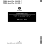 John Deere F925 (130271-), F935 (131201-) Front Mower Operator's Manual (OMM121351) - Image 1