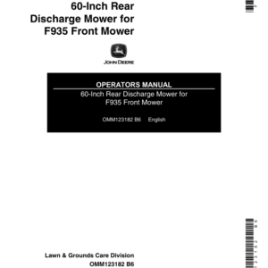 John Deere 60-In. Tractor-Mount Mower Operator's Manual (OMM123182) - Image 1