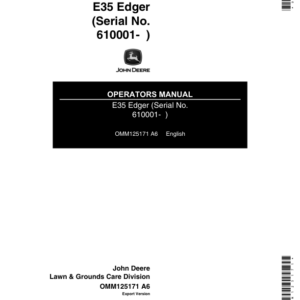 John Deere E35 Edger (610001-) Operator's Manual (OMM125171) - Image 1