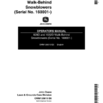 John Deere 1032D, 828D Walk-Behind Snowblower (160001-) Operator's Manual (OMM126619) - Image 1
