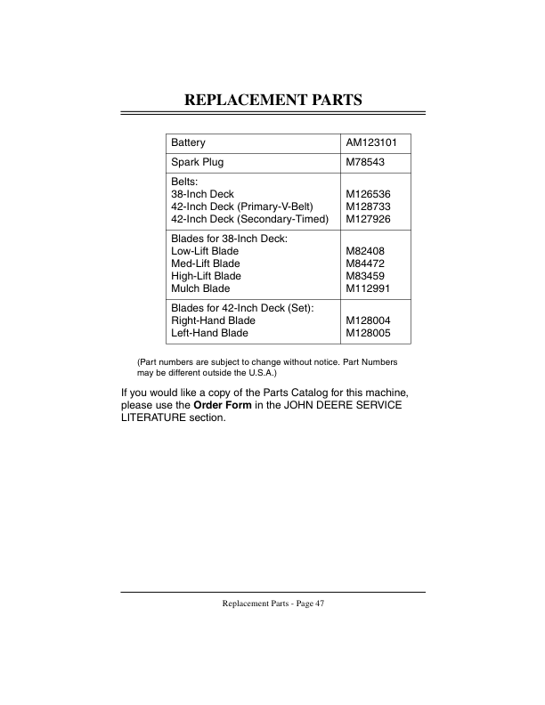 2 X 55,5CM Lame John Deere LT133 LT155 LT160 LT166 LT170 - Foto 2