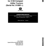 John Deere 450 PTO Tiller for 4100 CUT (010001-) Operator's Manual (OMM135955) - Image 1