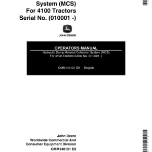 John Deere Hydraulic Dump Material Collection System (010001-) Operator's Manual (OMM140121) - Image 1