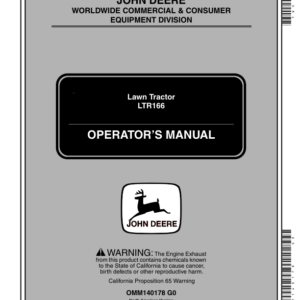 John Deere LTR166 Lawn Tractor (020001-) Operator's Manual (OMM140178) - Image 1