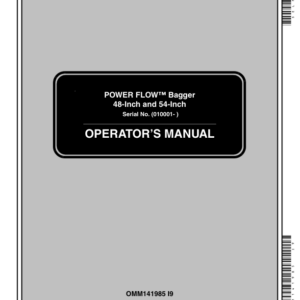 John Deere 48, 54 Inch Power Flow Bagger (010001-) Operator's Manual (OMM141985) - Image 1