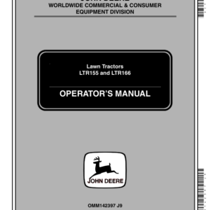 John Deere LTR155, LTR166 Lawn Tractors Operator's Manual (OMM142397) - Image 1