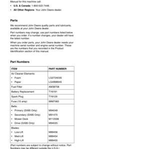 John Deere GX85 & SX85 Riding Mowers Operator's Manual (OMM143122) - Image 2