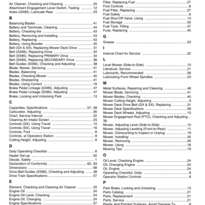 John Deere GX85 & SX85 Riding Mowers Operator's Manual (OMM143710) - Image 4