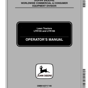 John Deere LTR155, LTR166 Lawn Tractors Operator's Manual (OMM143717) - Image 1