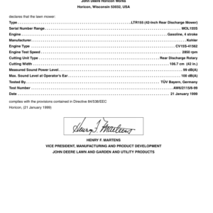 John Deere LTR155, LTR166 Lawn Tractors Operator's Manual (OMM143717) - Image 4