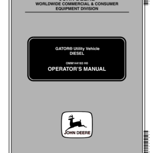 John Deere 6x4 Gator Utility Vehicle Export Edition (008807-068204) Operator's Manual (OMM144183) - Image 1