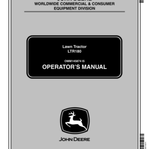 John Deere LTR180 Lawn Tractor Operator's Manual (OMM145874) - Image 1