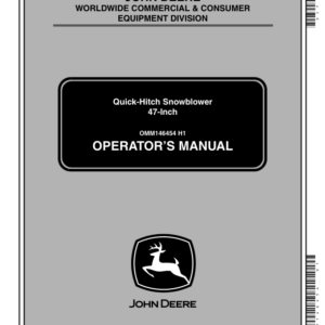 John Deere 47-Inch Quick-Hitch Snowblower (010001- ) Operator's Manual (OMM146454) - Image 1