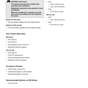 John Deere 47-Inch Quick-Hitch Snowblower (010001-) Operator's Manual (OMM146657) - Image 2