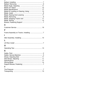 John Deere Front Blade 44-Inch (Hand-Lift) Operator's Manual (OMM147225) - Image 2