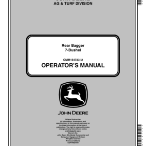 John Deere 7 Bushel Rear Bagger (Export) Operator's Manual (OMM154723) - Image 1