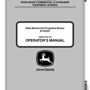 John Deere B1450SP Walk-Behind Self-Propelled Blower (001001-) Operator's Manual (OMM163365) - Image 1