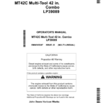 John Deere MT42C Multi-Tool 42 in. Combo LP39089 Operator's Manual (OMM165247) - Image 1