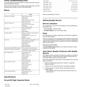 John Deere 54 & 60 In. High Capacity Mower Deck for X700 Series Tractors North America (030001-040000) Operator's Manual (OMM172349) - Image 2