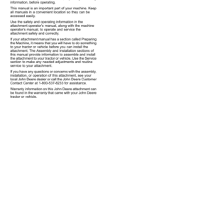 John Deere 66 Inch Blade for Gator Utility Vehicles North America (030001- ) Operator's Manual (OMM175636) - Image 2