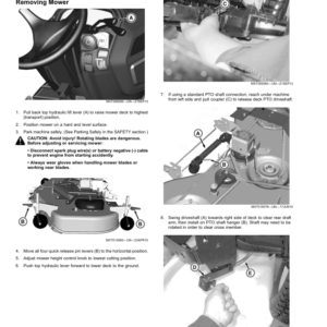 John Deere 54 & 60 In. High Capacity Mower Deck with non-greaseable, locking pin gauge wheels for X700 Series Tractors Export Edition (040001-) Operator's Manual (OMM175657) - Image 2