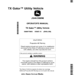 John Deere TX Gator Utility Vehicle North American (Excludes California)(110001-) Operator's Manual (OMM176085) - Image 1