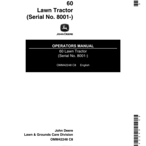 John Deere 60 Lawn Tractors North America (008001-020000) Operator's Manual (OMM42248) - Image 1