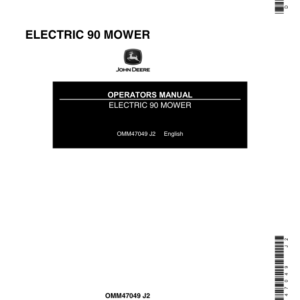 John Deere Electric 90 Mower (010001-) Operator's Manual (OMM47049) - Image 1