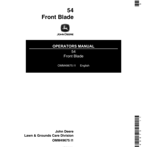 John Deere 54-Inch Front Blade Operator's Manual (OMM49675) - Image 1