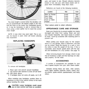 John Deere 5-Speed Bicycle Operator's Manual (OMM64333) - Image 2