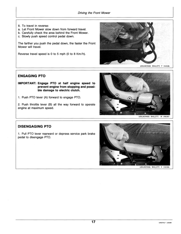 John Deere F915, F935 Front Mower (475001-) Operator's Manual (OMM79596)