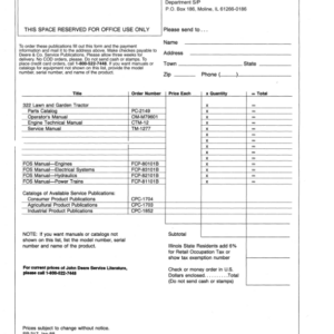 John Deere 322 Lawn & Garden Tractor (475001-) Operator's Manual (OMM79601) - Image 2