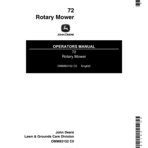 John Deere 72-In. Rotary Mower Operator's Manual (OMM83152) - Image 1