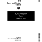 John Deere 318 Lawn & Garden Tractor Operator's Manual (OMM85014) - Image 1