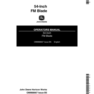 John Deere 54-Inch Front Mount Blade Operator's Manual (OMM88667) - Image 1