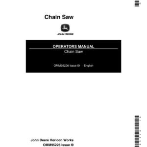 John Deere Chain Saw Operator Safety Manual Operator's Manual (OMM95226) - Image 1