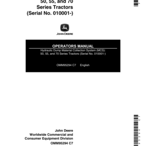 John Deere Hydraulic Dump Material Collection System (010001-) Operator's Manual (OMM95294) - Image 1