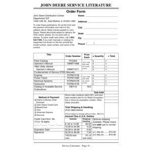 John Deere Cargo Box for 1800 Utility Vehicle Operator's Manual (OMMT1068) - Image 2