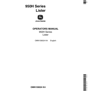 John Deere 950H Series Lister Operator's Manual (OMN159024) - Image 1